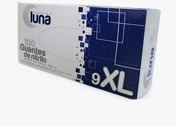 x100 GUANTES NITRILO AZUL "LUNA" T/XL