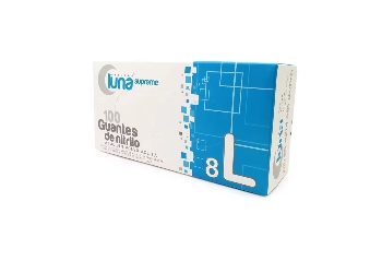 x100 GUANTES NITRILO AZUL "LUNA" T/L